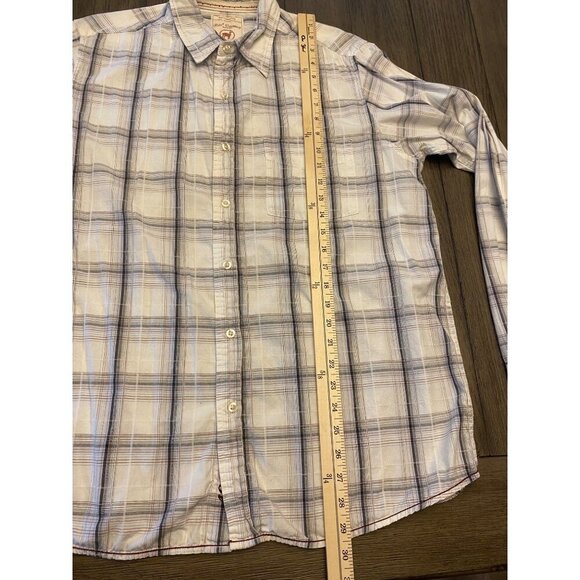 Red Camel Men’s Large Plaid Shirt Button Down Long Sleeves Casual - Picture 8 of 11